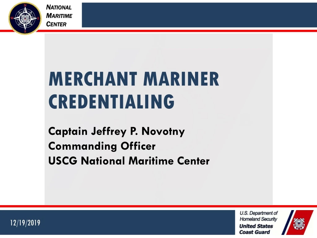 merchant mariner credentialing