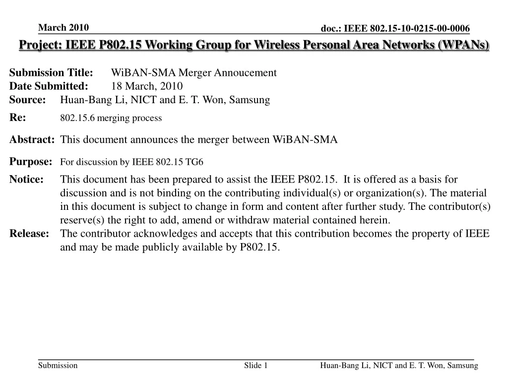 project ieee p802 15 working group for wireless