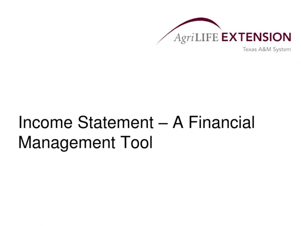 Income Statement – A Financial Management Tool