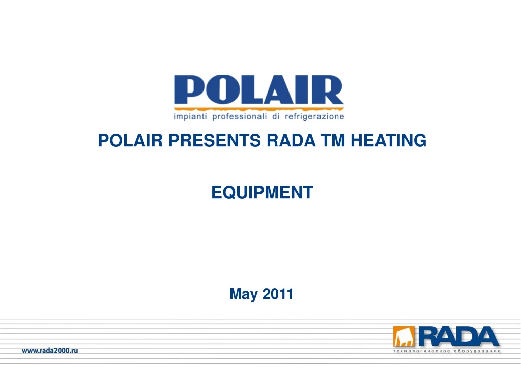 polair presents rada tm heating equipment