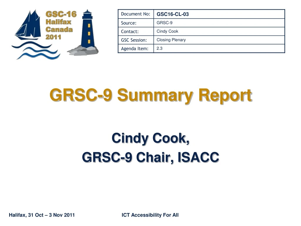 grsc 9 summary report