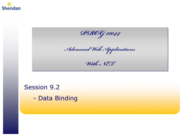 Session 9.2  Data Binding