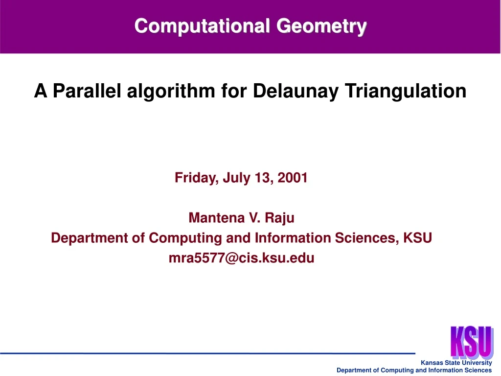 computational geometry