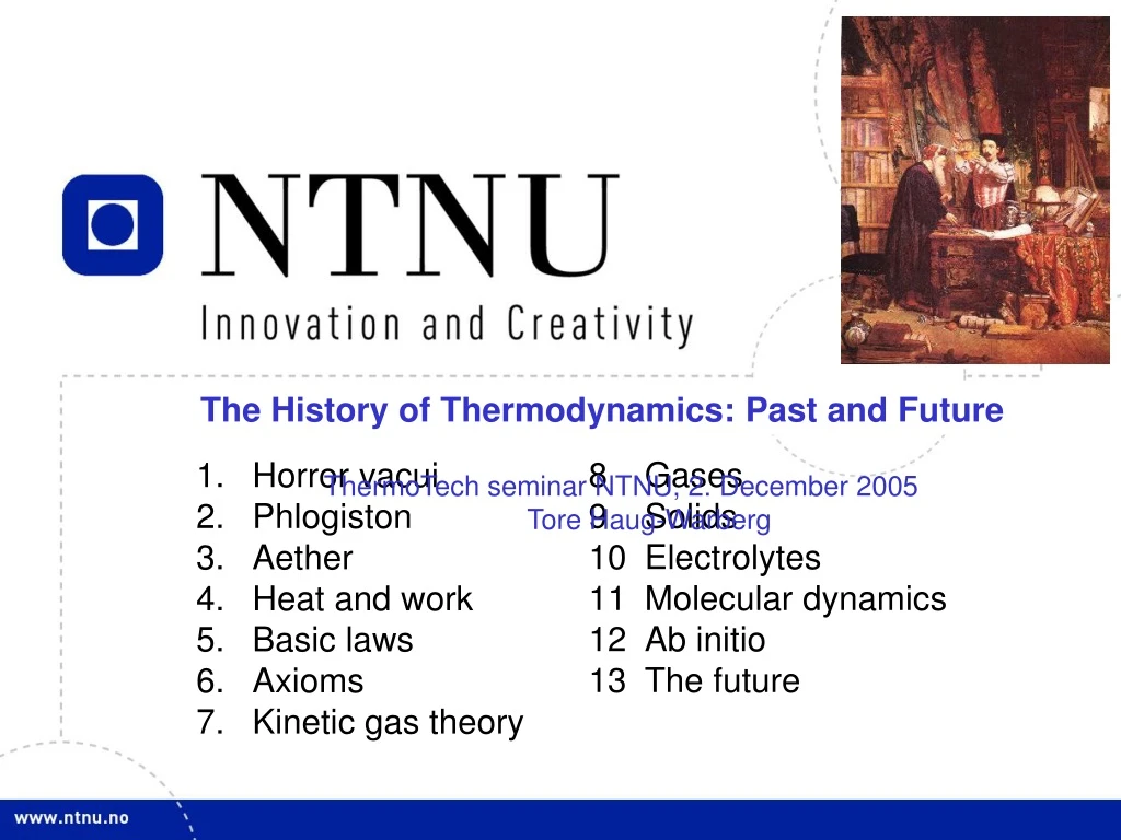 the history of thermodynamics past and future