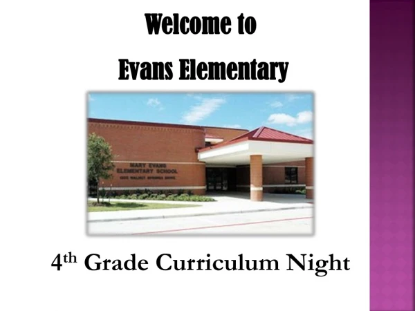 Welcome to   Evans Elementary