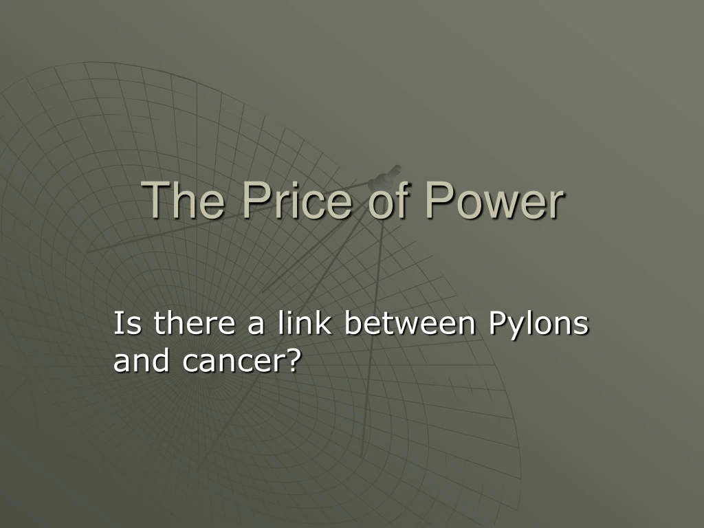 the price of power