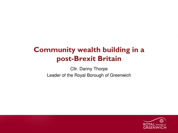 Community wealth building in a  post-Brexit Britain