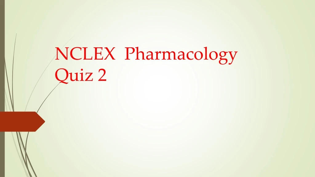 nclex pharmacology quiz 2