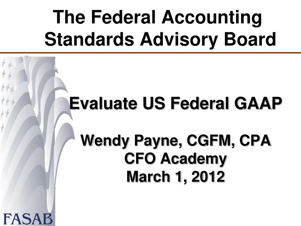 the federal accounting standards advisory board