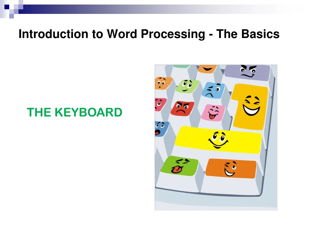 introduction to word processing the basics