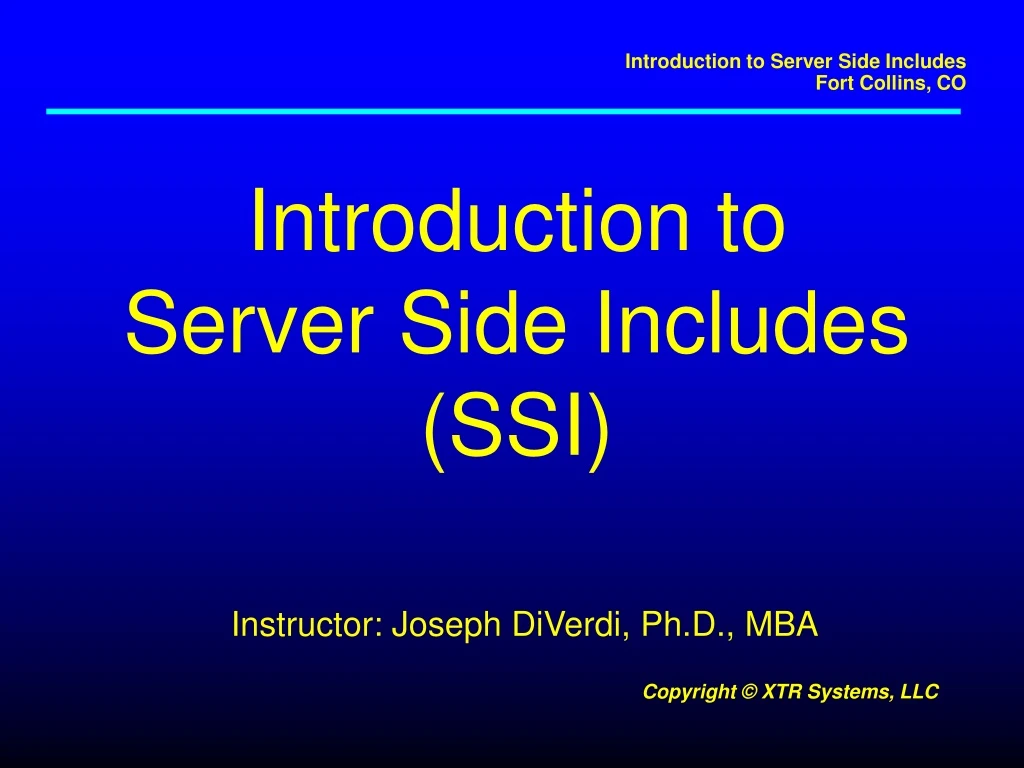 introduction to server side includes ssi