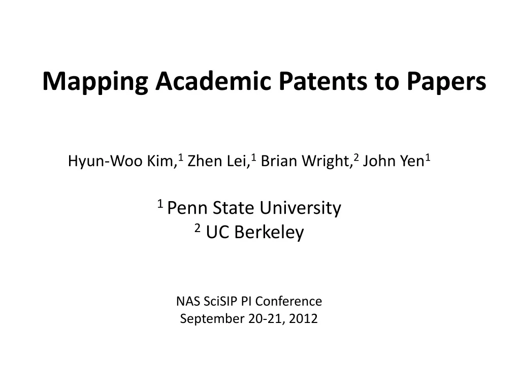 mapping academic patents to papers