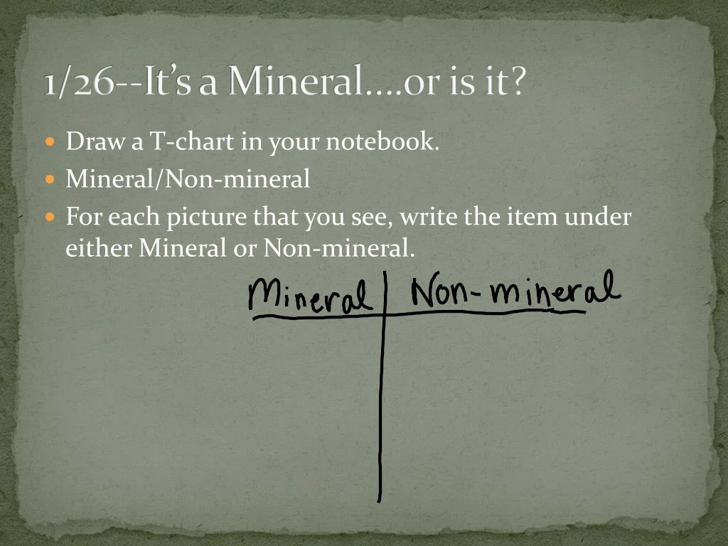 1 26 it s a mineral or is it