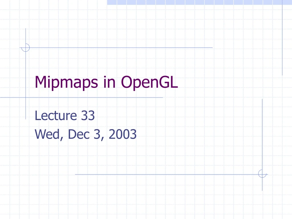 mipmaps in opengl