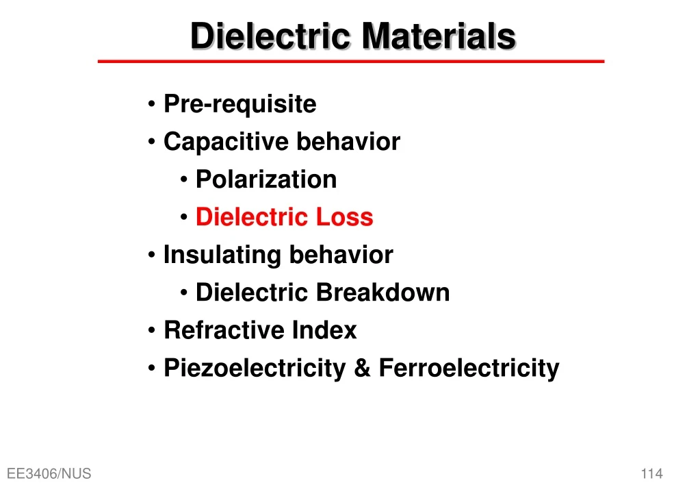 dielectric materials