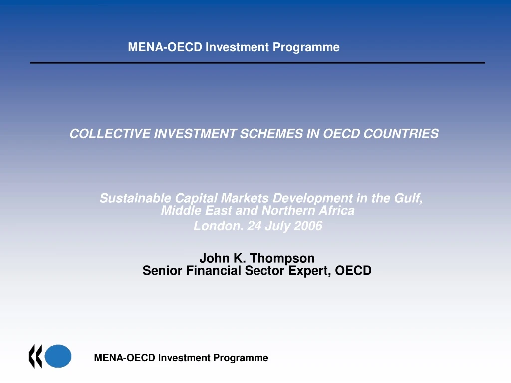 collective investment schemes in oecd countries