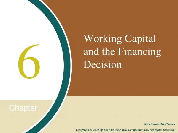 Working Capital and the Financing Decision