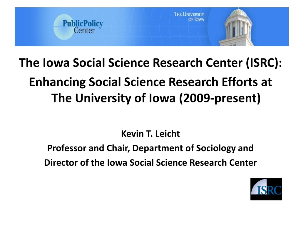 the iowa social science research center isrc