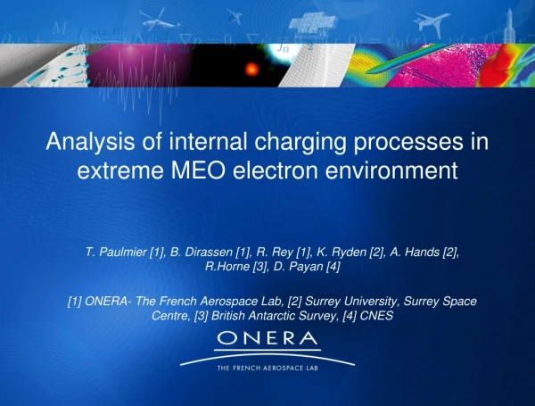 Analysis of internal charging processes in extreme MEO electron environment