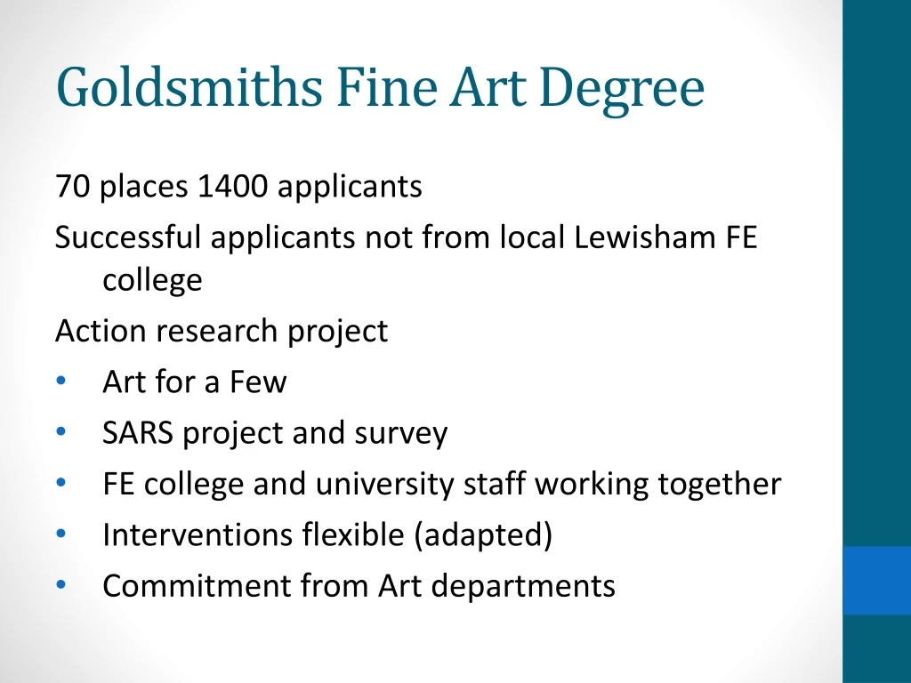 goldsmiths fine art degree