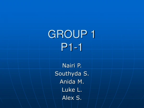 GROUP 1 P1-1
