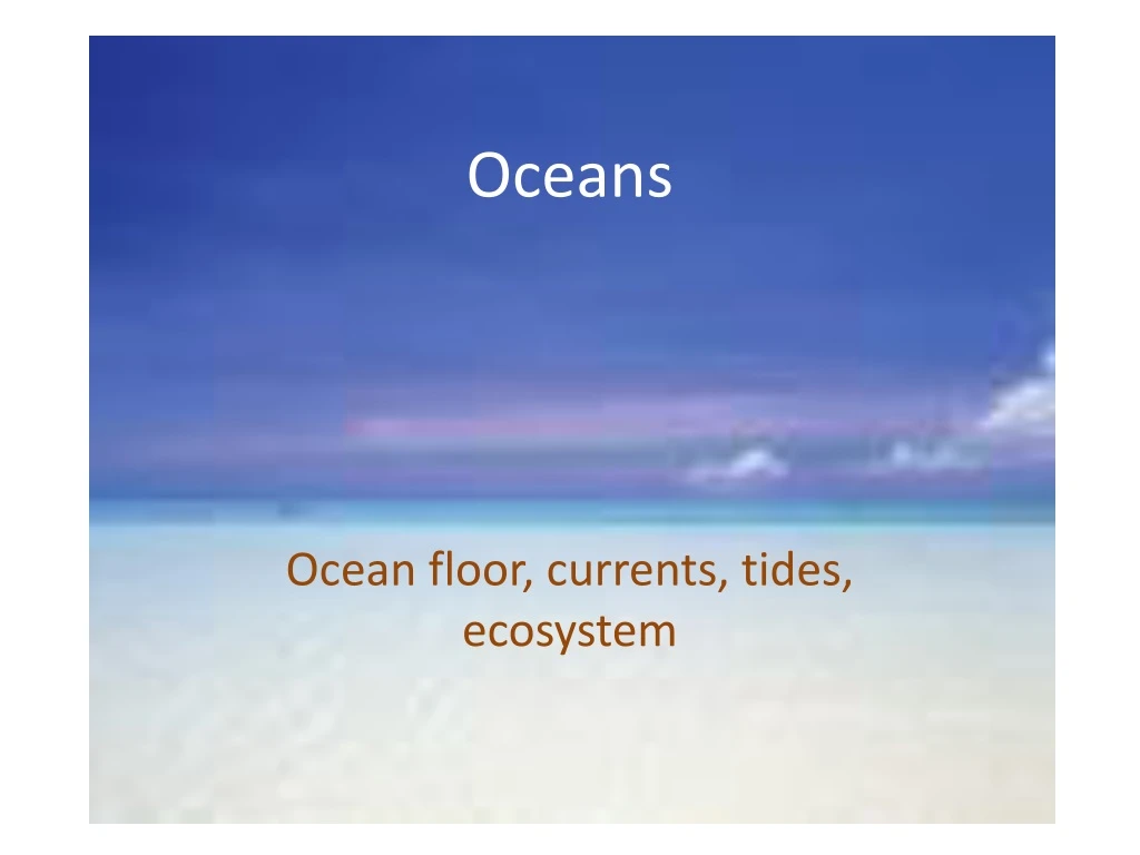 oceans