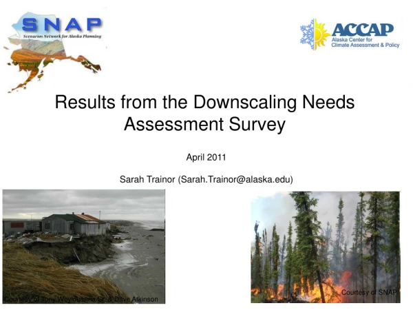 Results from the Downscaling Needs Assessment Survey