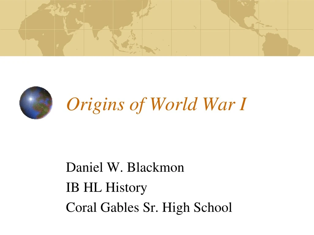 origins of world war i