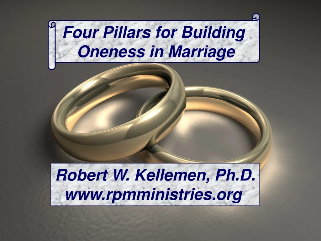 four pillars for building oneness in marriage