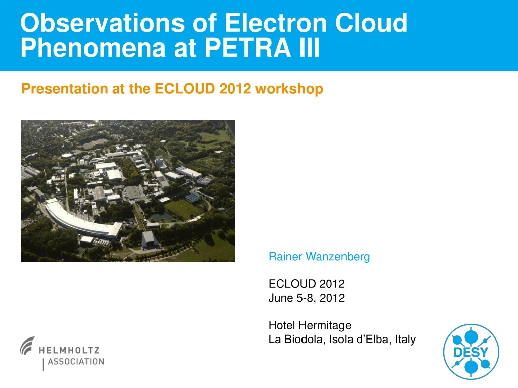 observations of electron cloud phenomena at petra iii