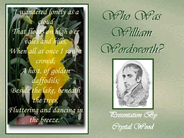 Who Was William Wordsworth?