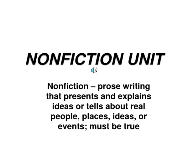 NONFICTION UNIT