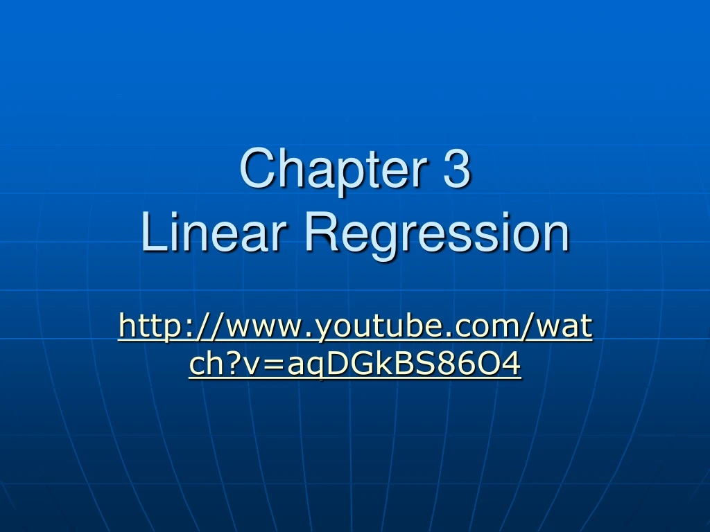chapter 3 linear regression