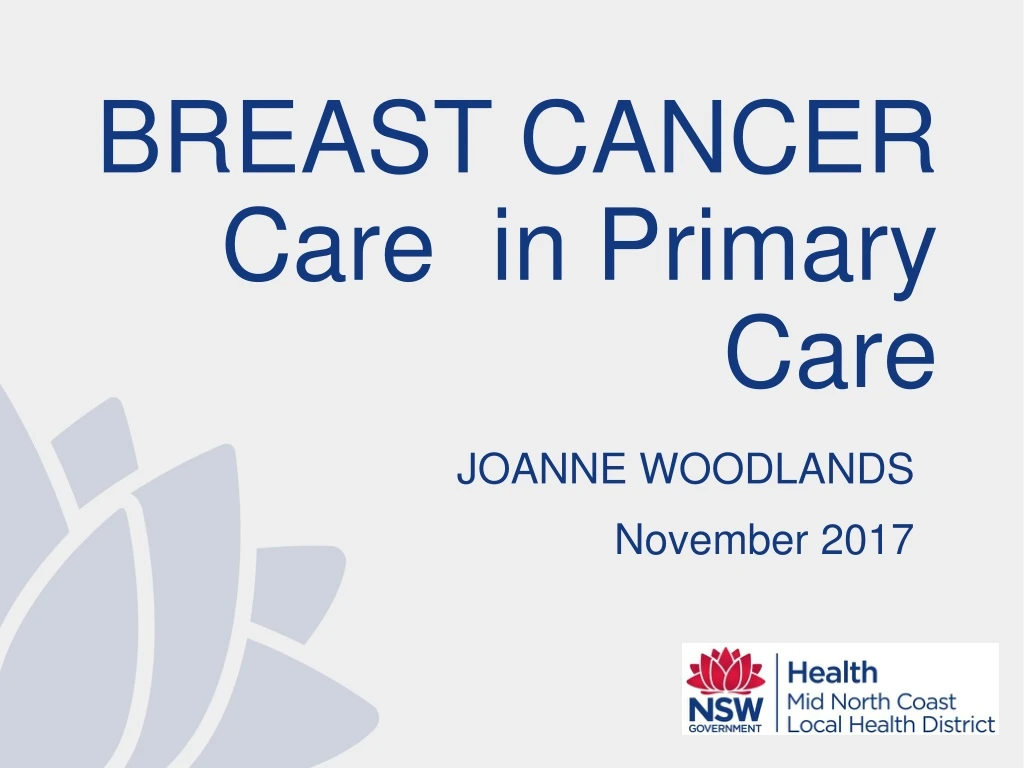breast cancer care in primary care