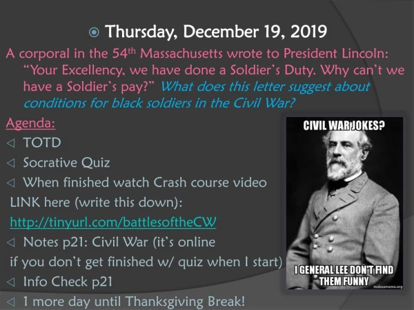 Thursday, December 19, 2019