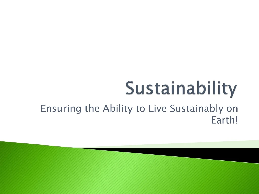 sustainability