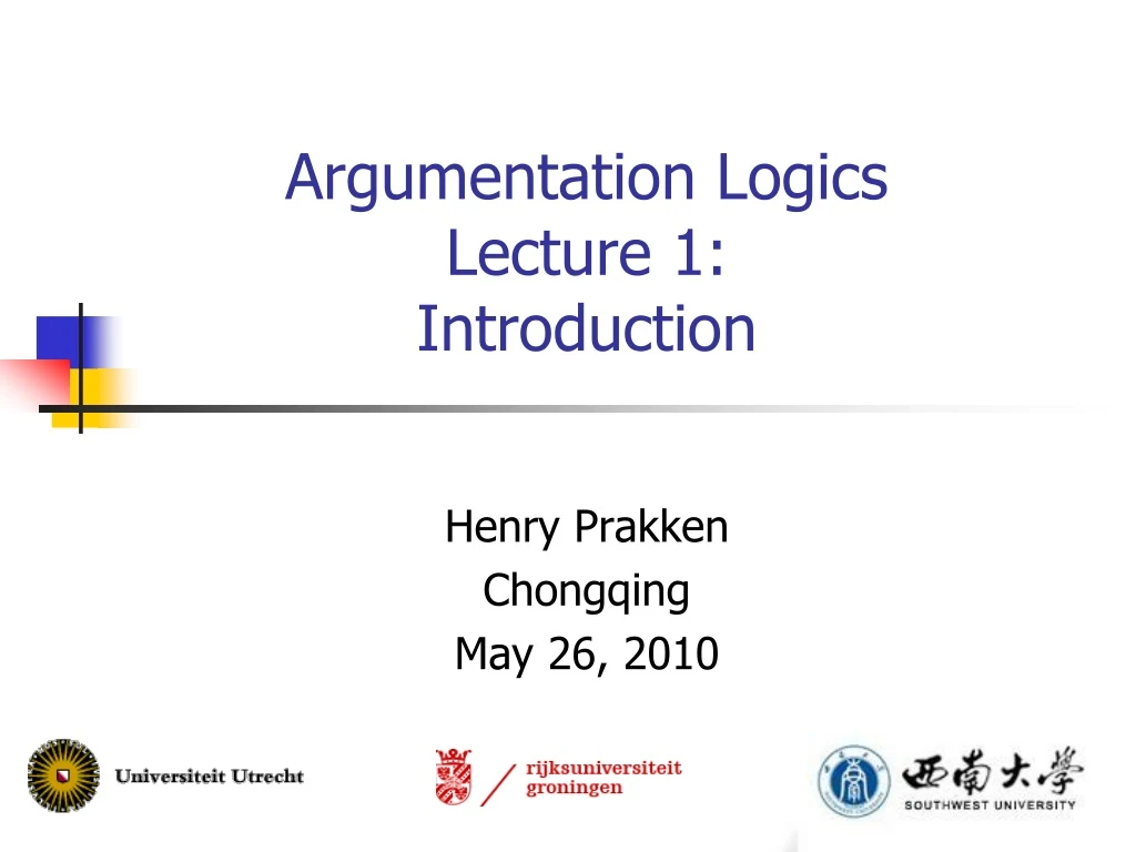 argumentation logics lecture 1 introduction