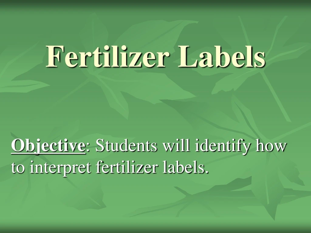 fertilizer labels