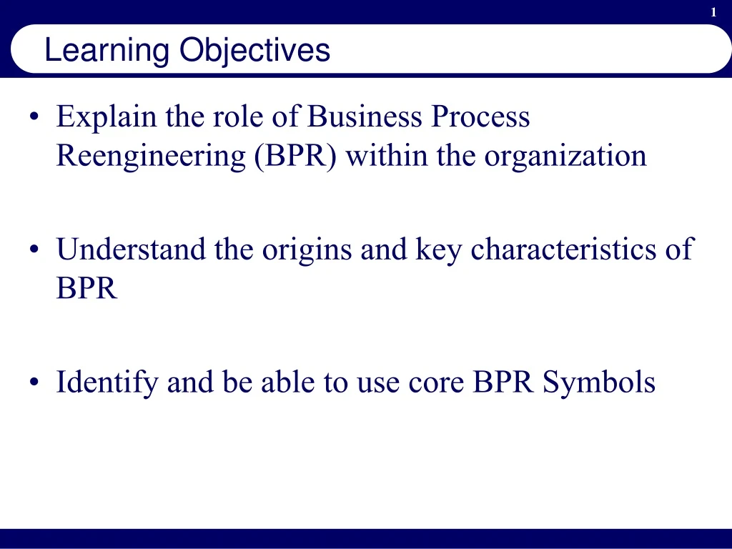 learning objectives