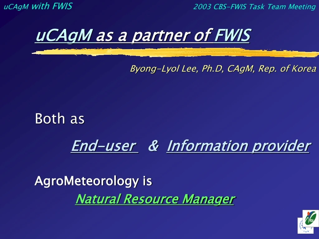 ucagm as a partner of fwis