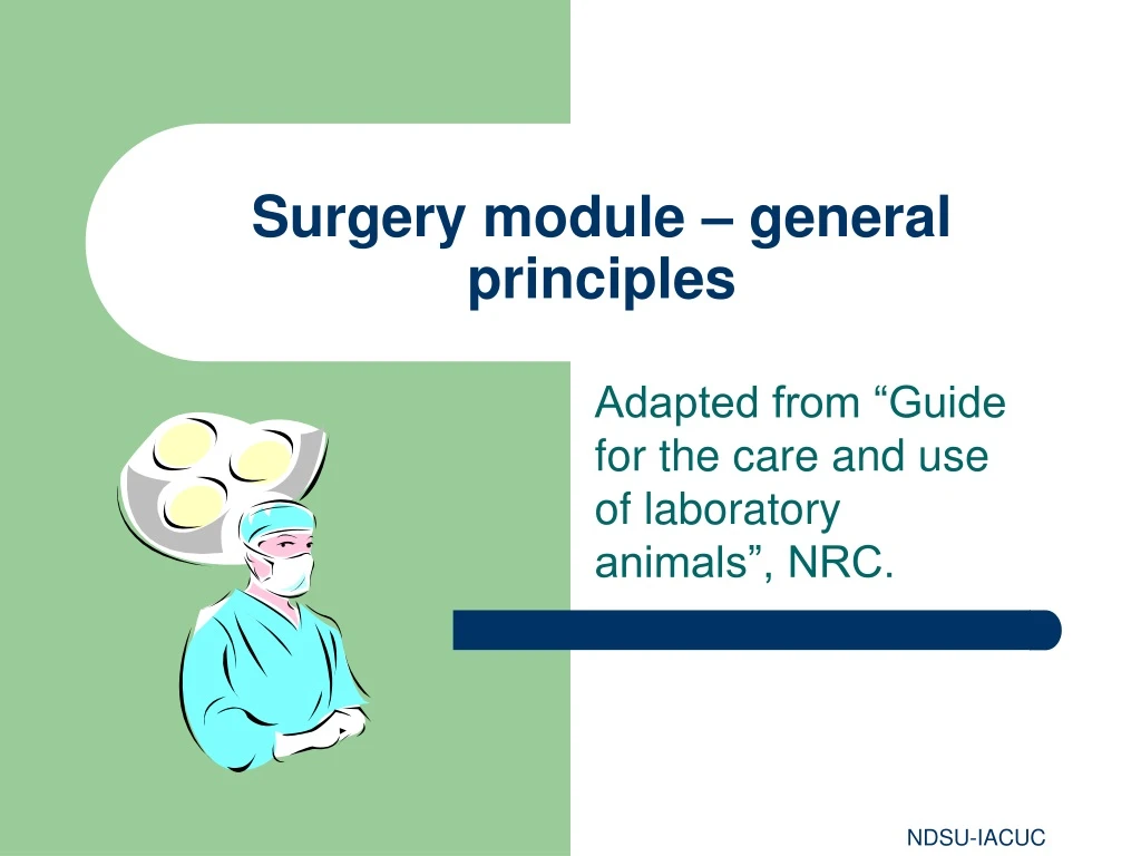 surgery module general principles