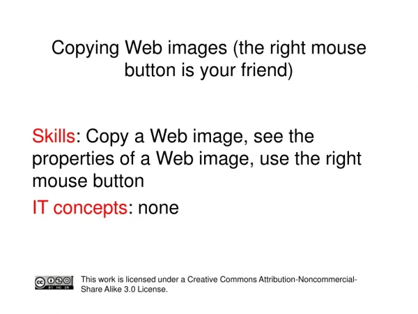 Copying Web images (the right mouse button is your friend)