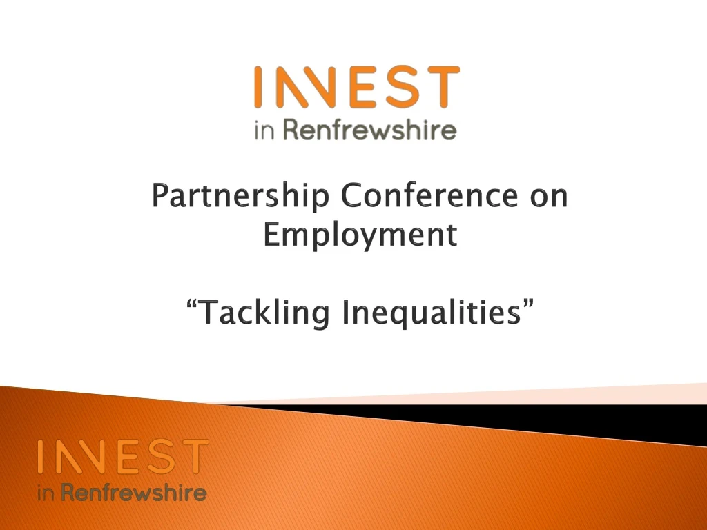 partnership conference on employment tackling inequalities