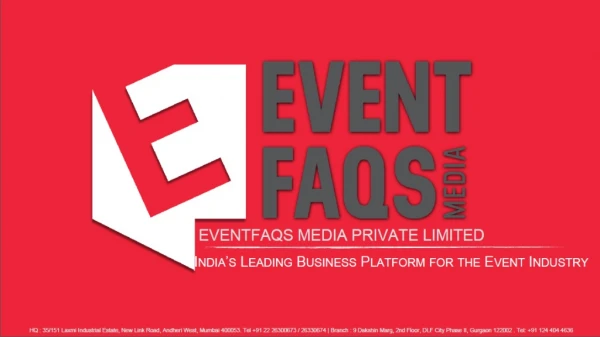 EVENTFAQS  Media Pvt. Ltd
