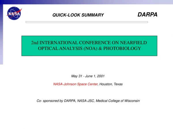 2nd INTERNATIONAL CONFERENCE ON NEARFIELD  OPTICAL ANALYSIS (NOA) &amp; PHOTOBIOLOGY