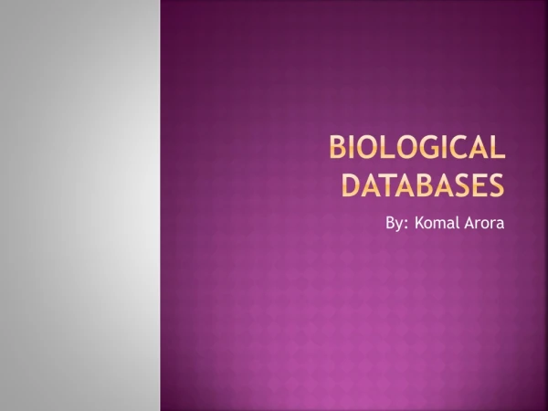 Biological Databases