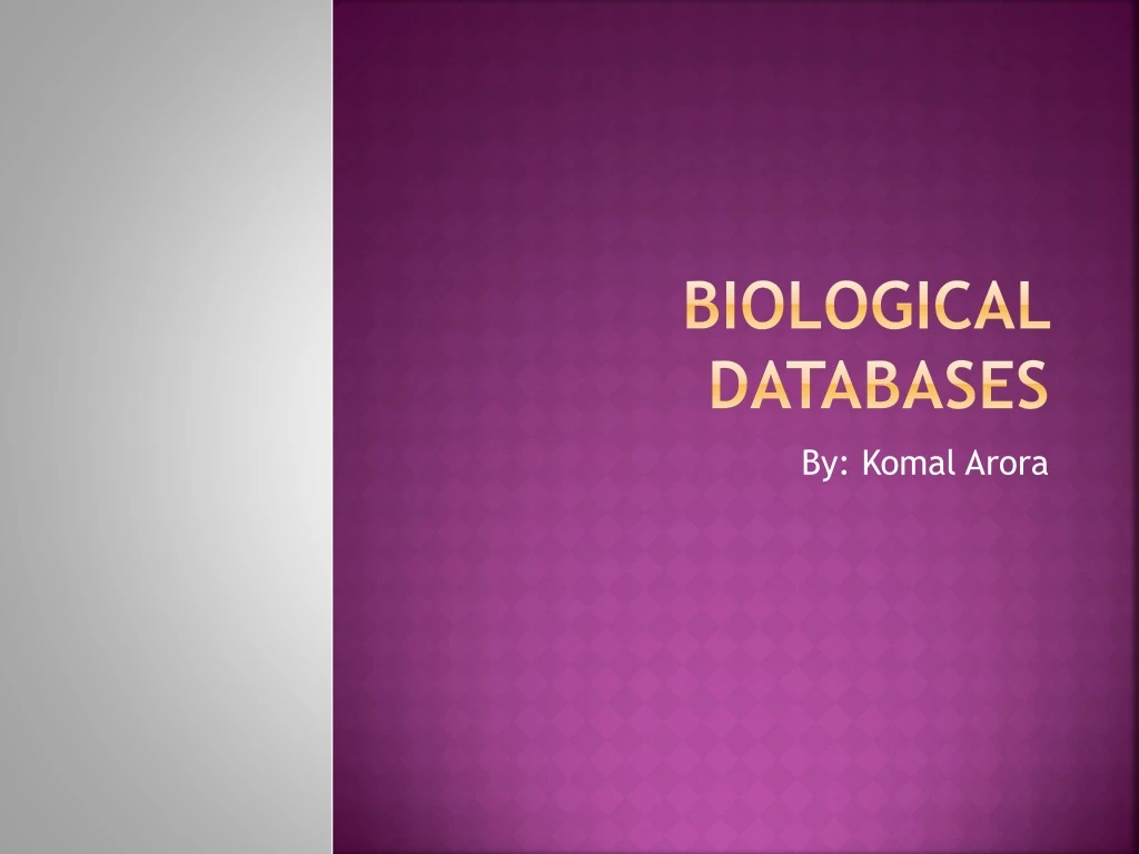 biological databases