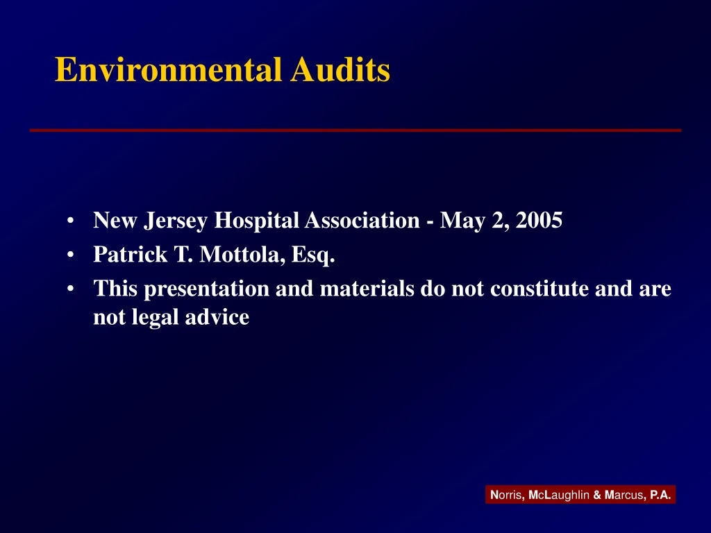 environmental audits