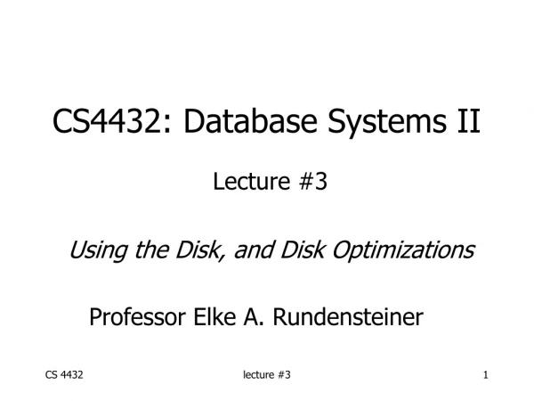 CS4432: Database Systems II