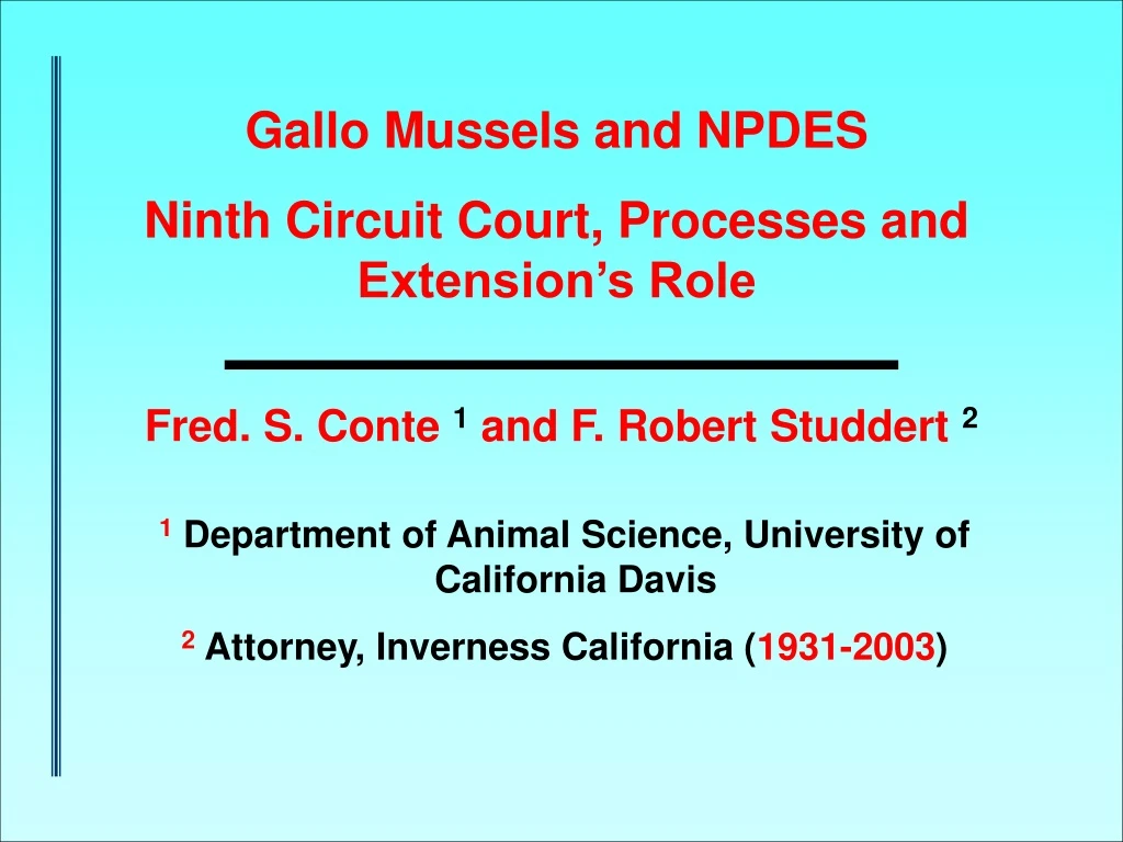 gallo mussels and npdes ninth circuit court
